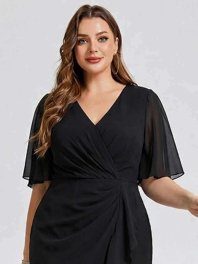 pretty FLORENCIA|Robe sirène en mousseline imprimée grande taille