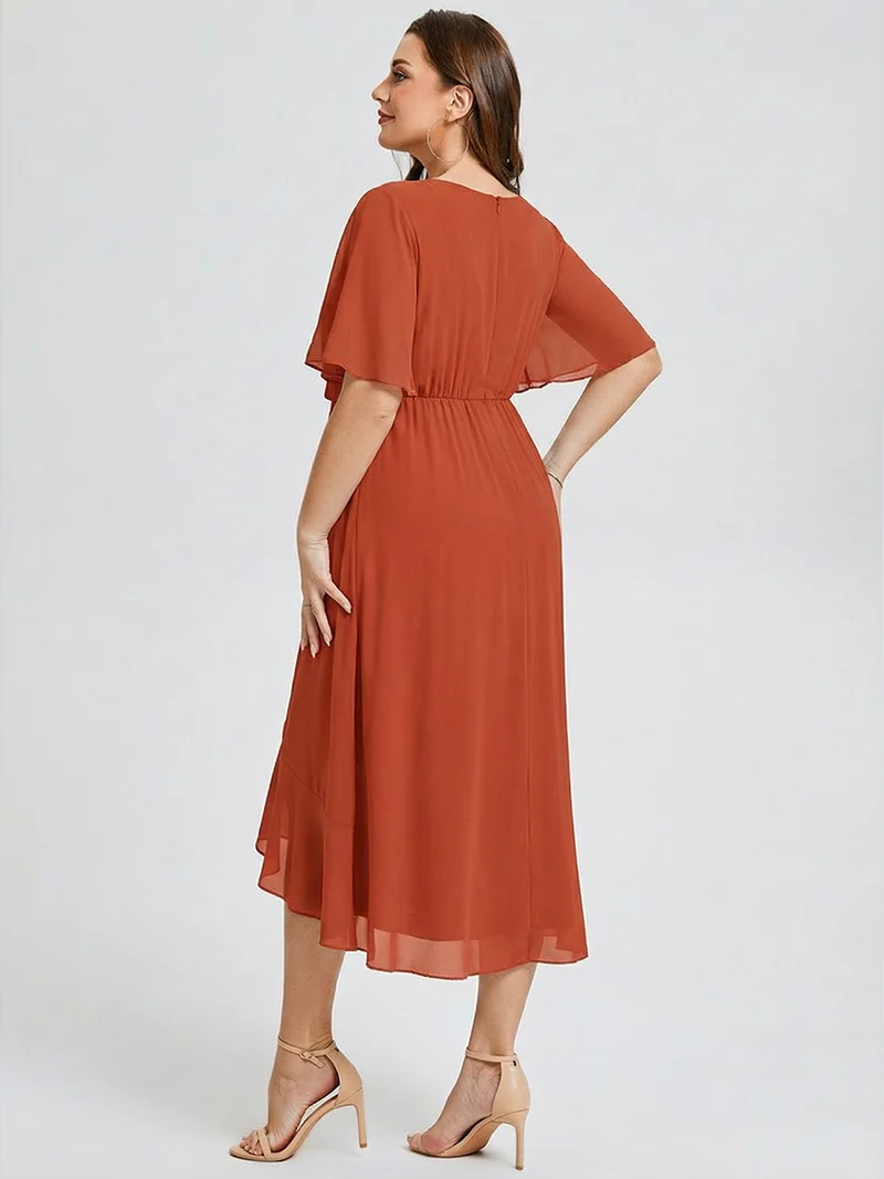 pretty FLORENCIA|Robe sirène en mousseline imprimée grande taille