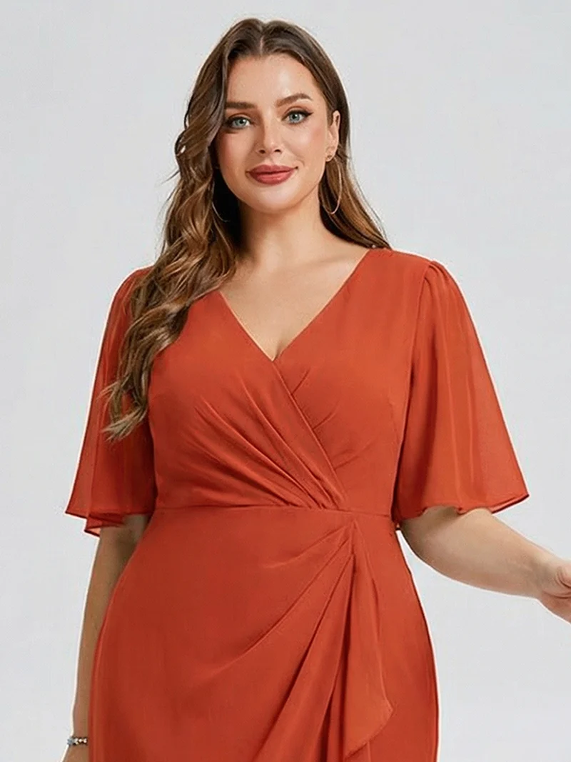 pretty FLORENCIA|Robe sirène en mousseline imprimée grande taille