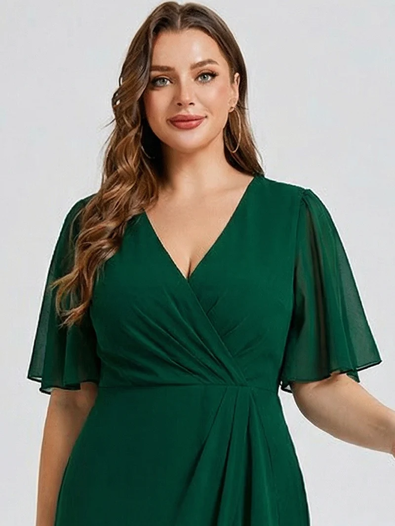 pretty FLORENCIA|Robe sirène en mousseline imprimée grande taille