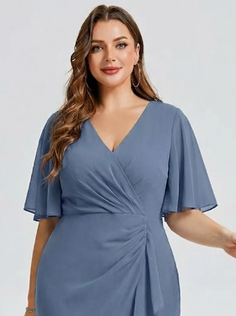 pretty FLORENCIA|Robe sirène en mousseline imprimée grande taille