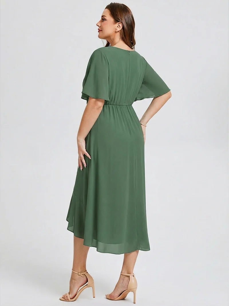 pretty FLORENCIA|Robe sirène en mousseline imprimée grande taille