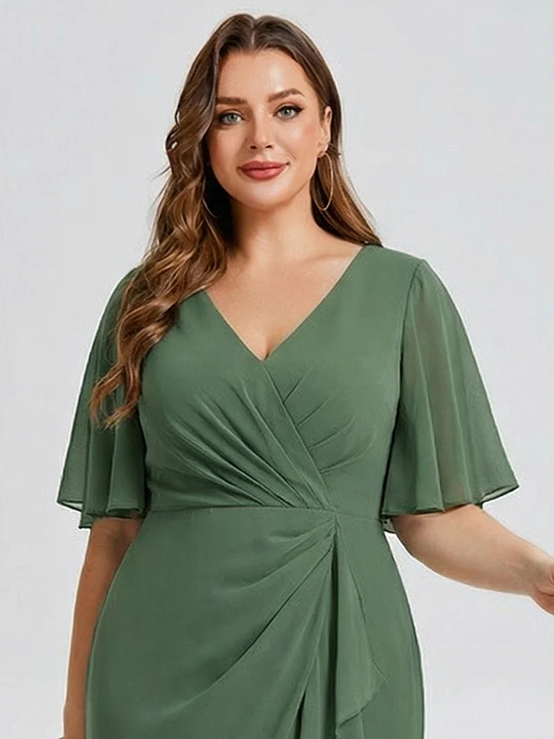 pretty FLORENCIA|Robe sirène en mousseline imprimée grande taille