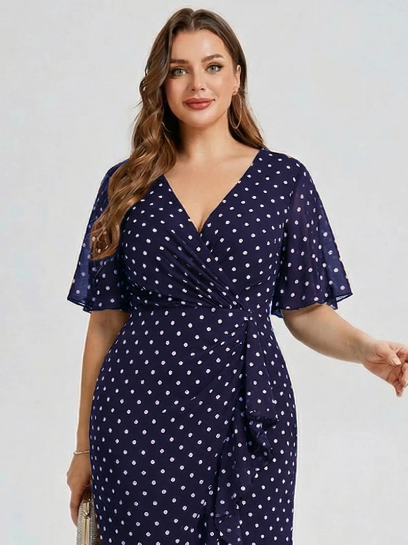 pretty FLORENCIA|Robe sirène en mousseline imprimée grande taille