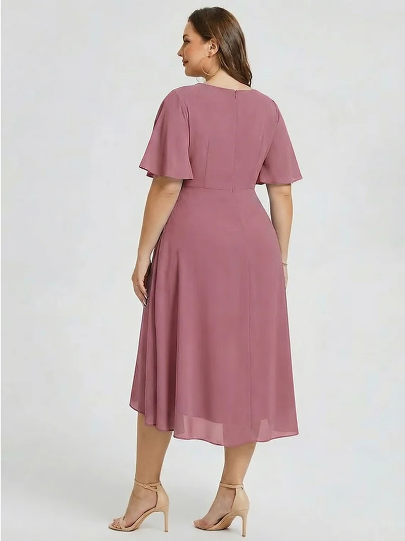 pretty FLORENCIA|Robe sirène en mousseline imprimée grande taille