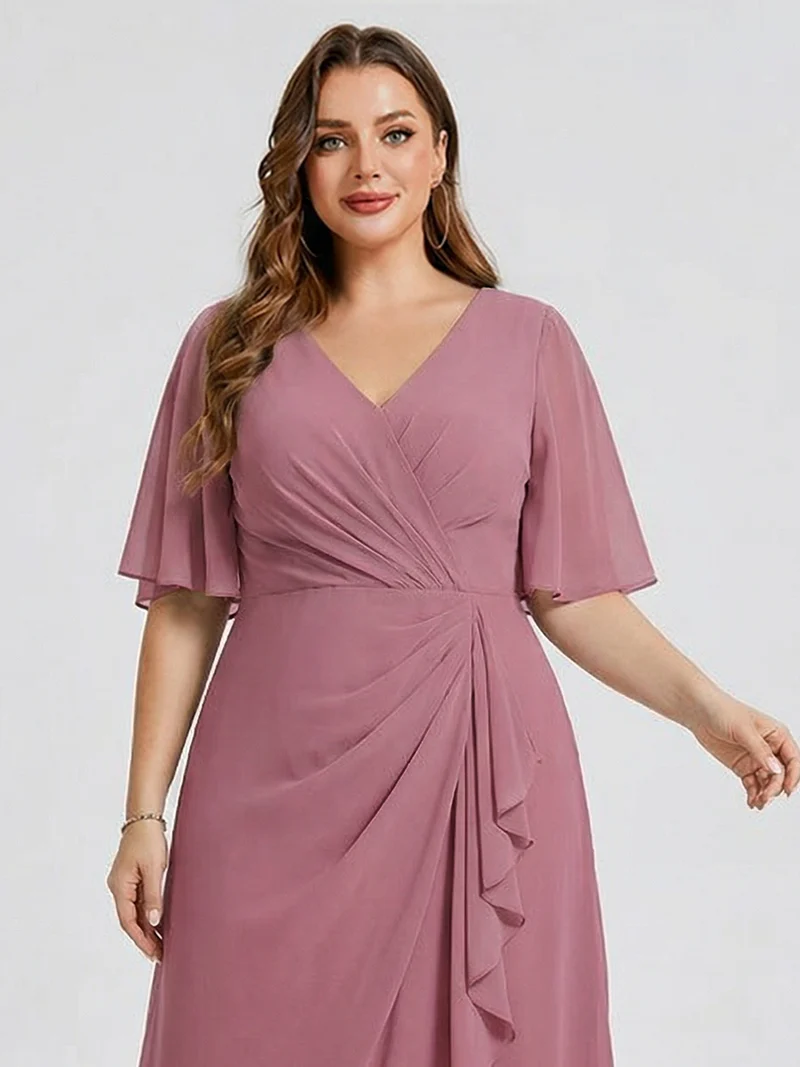 pretty FLORENCIA|Robe sirène en mousseline imprimée grande taille