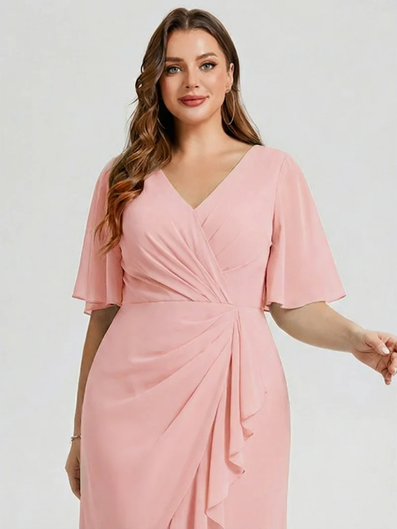 pretty FLORENCIA|Robe sirène en mousseline imprimée grande taille