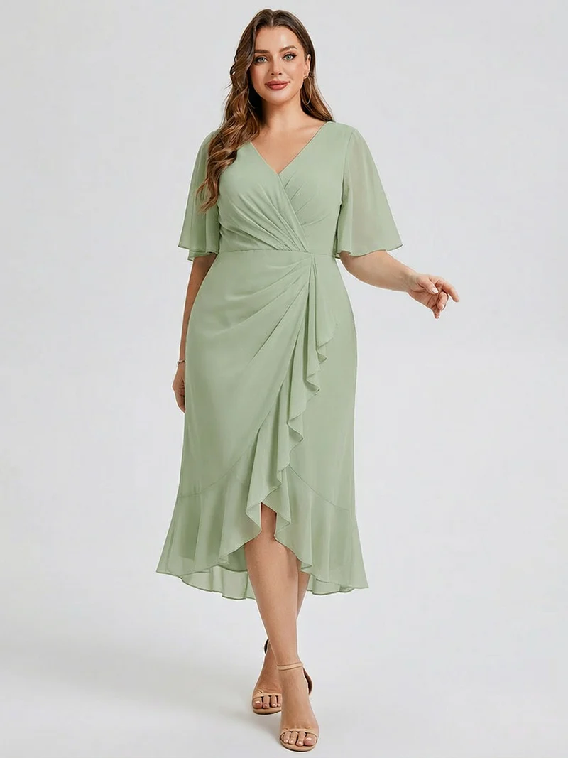 pretty FLORENCIA|Robe sirène en mousseline imprimée grande taille