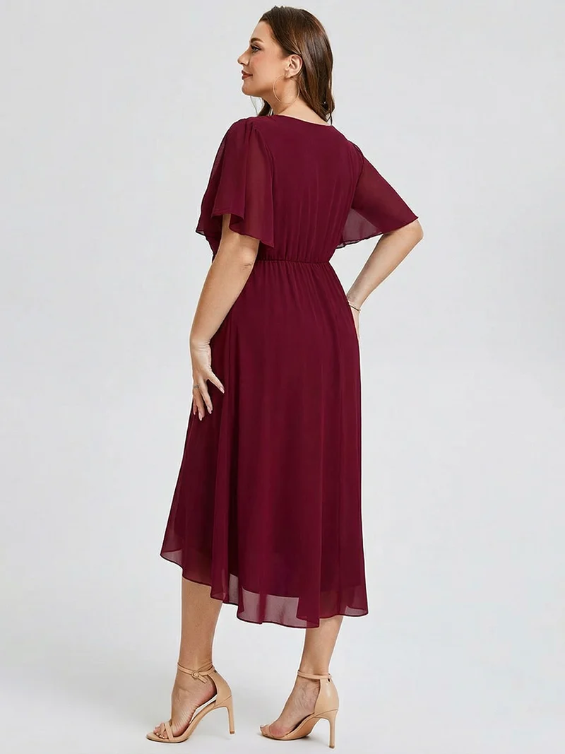 pretty FLORENCIA|Robe sirène en mousseline imprimée grande taille