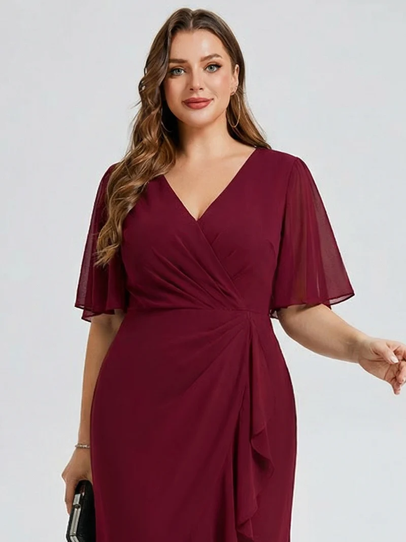 pretty FLORENCIA|Robe sirène en mousseline imprimée grande taille