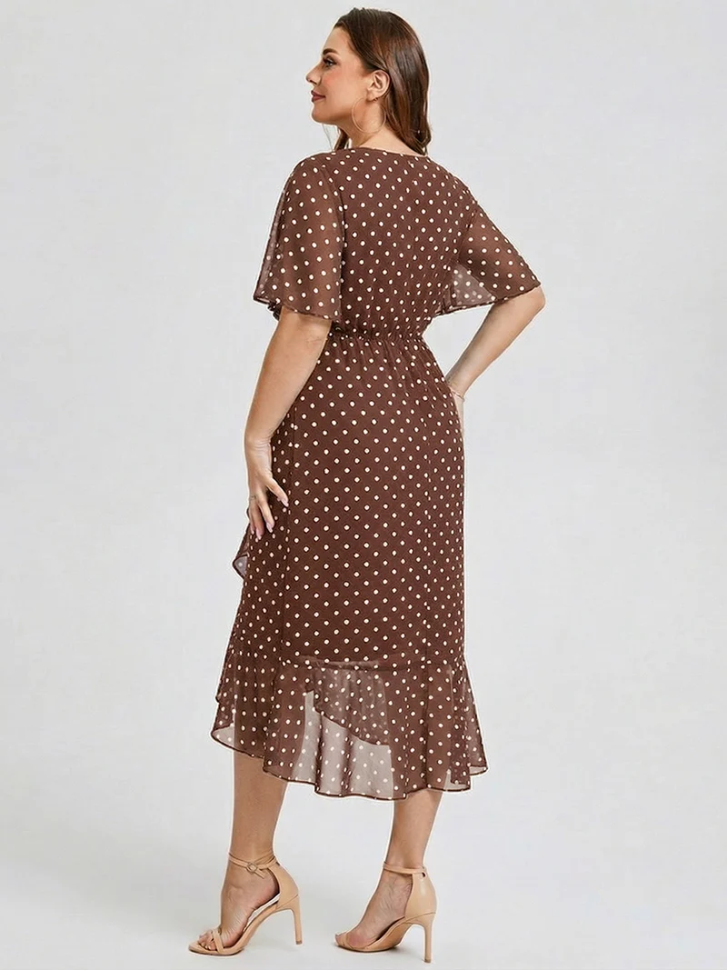 pretty FLORENCIA|Robe sirène en mousseline imprimée grande taille