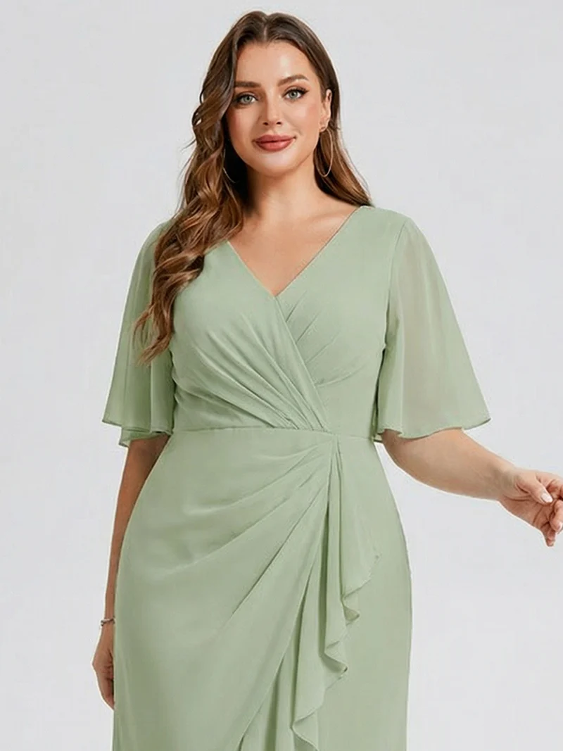 pretty FLORENCIA|Robe sirène en mousseline imprimée grande taille