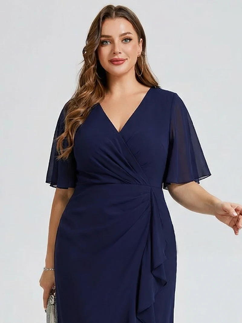 pretty FLORENCIA|Robe sirène en mousseline imprimée grande taille