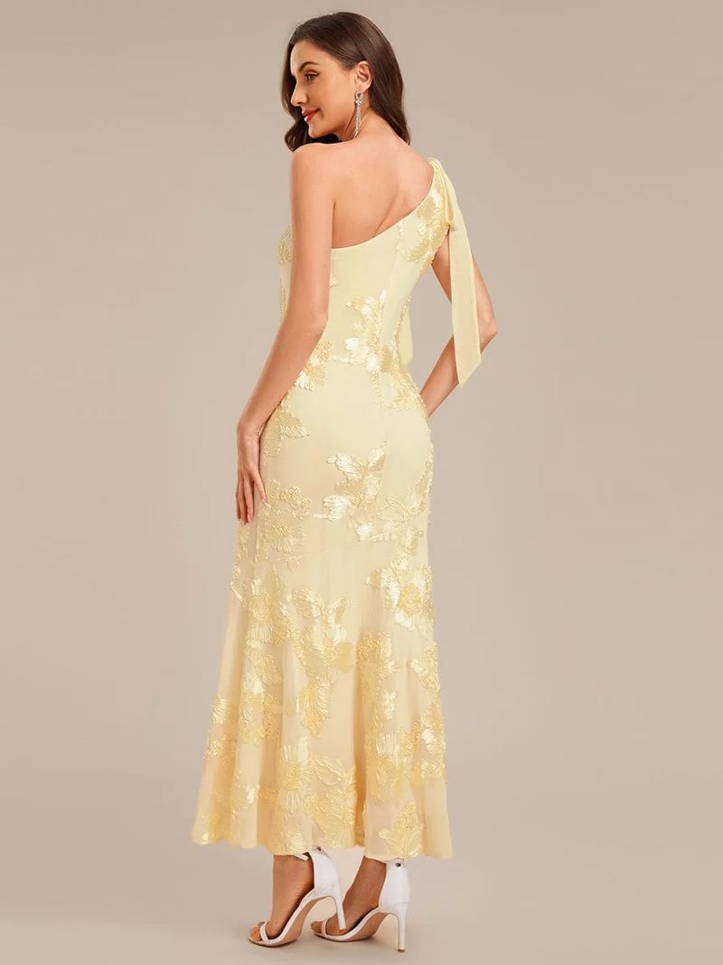 ever ARCELIA|Robe de soirée sirène à une épaule et paillettes
