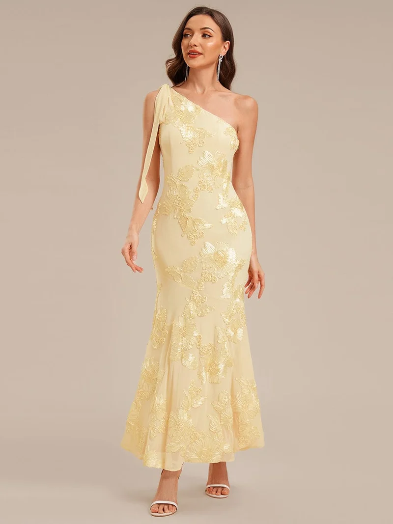 ever ARCELIA|Robe de soirée sirène à une épaule et paillettes
