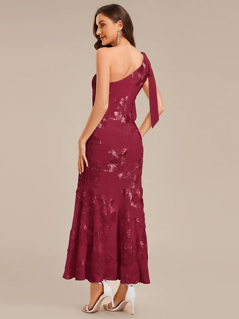 ever ARCELIA|Robe de soirée sirène à une épaule et paillettes