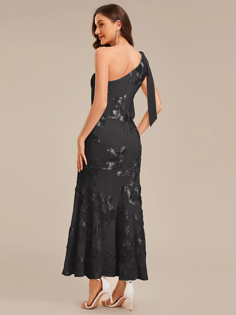 ever ARCELIA|Robe de soirée sirène à une épaule et paillettes