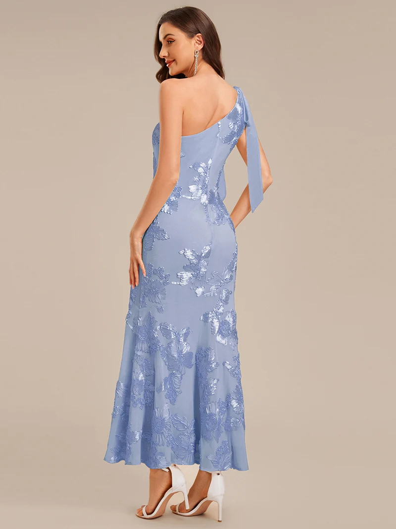 ever ARCELIA|Robe de soirée sirène à une épaule et paillettes