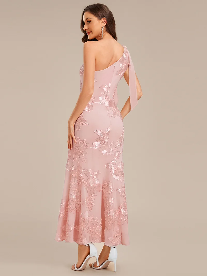ever ARCELIA|Robe de soirée sirène à une épaule et paillettes