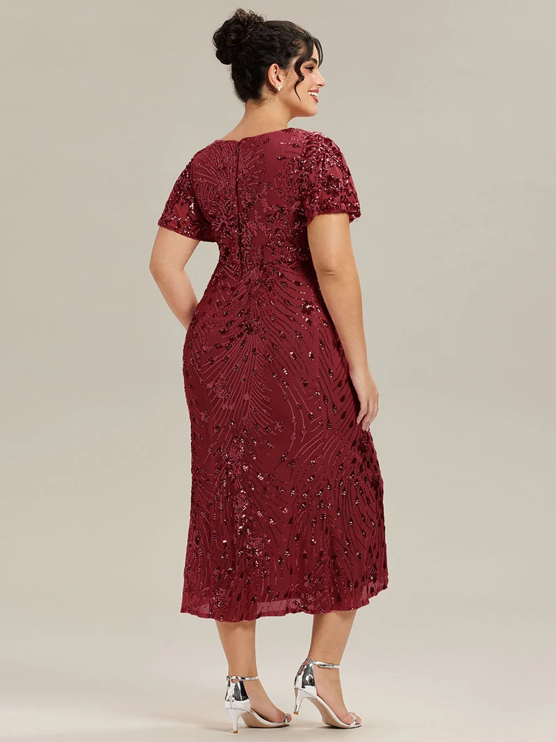 ever PALMER|Robe de soirée sirène à sequins grande taille