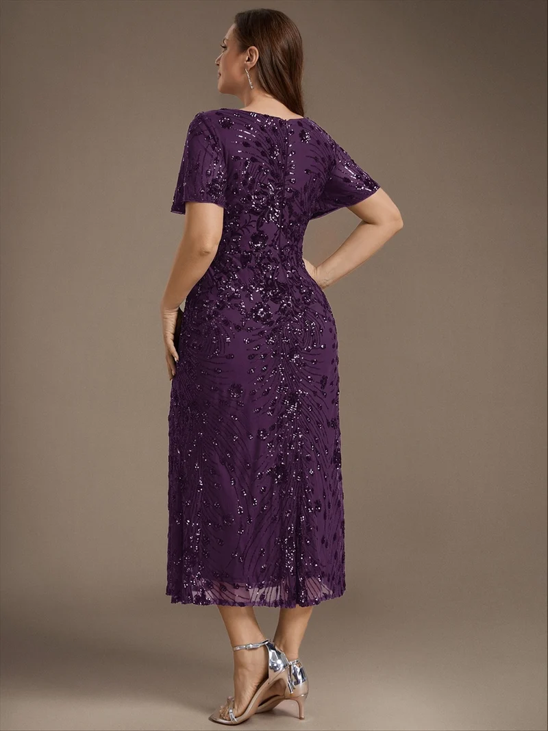 ever PALMER|Robe de soirée sirène à sequins grande taille
