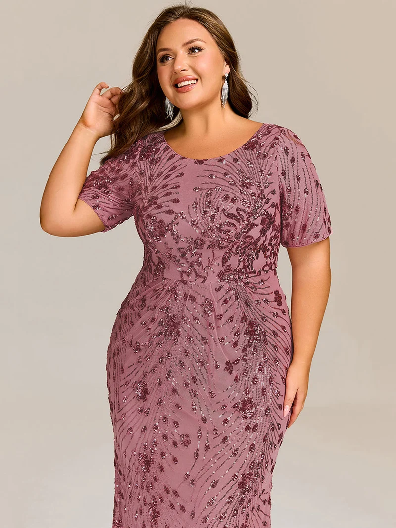 pretty HAYLEN|Robe de mariée formelle à paillettes grande taille