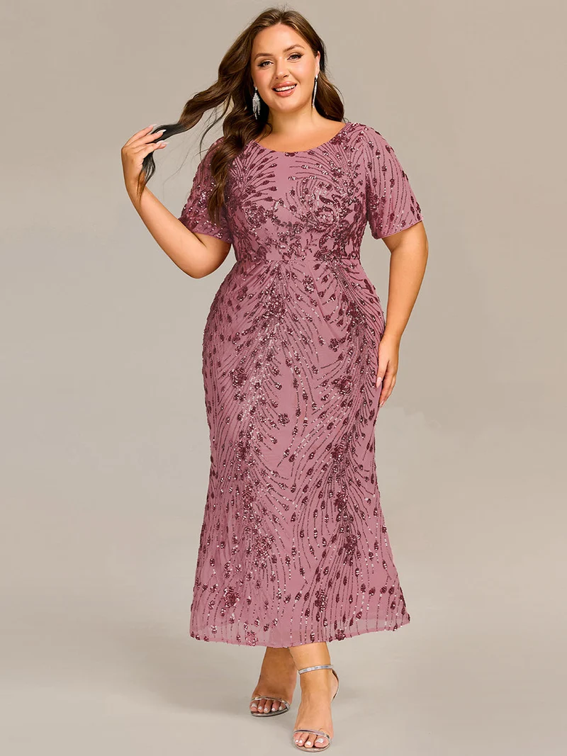 pretty HAYLEN|Robe de mariée formelle à paillettes grande taille
