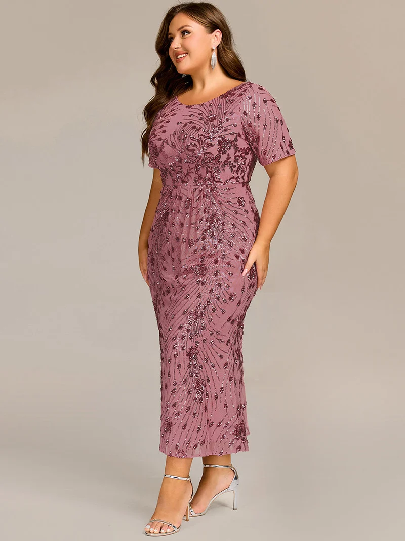 pretty HAYLEN|Robe de mariée formelle à paillettes grande taille