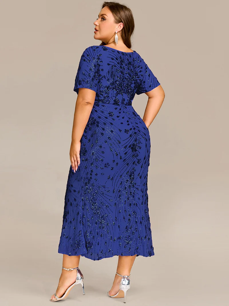 pretty HAYLEN|Robe de mariée formelle à paillettes grande taille