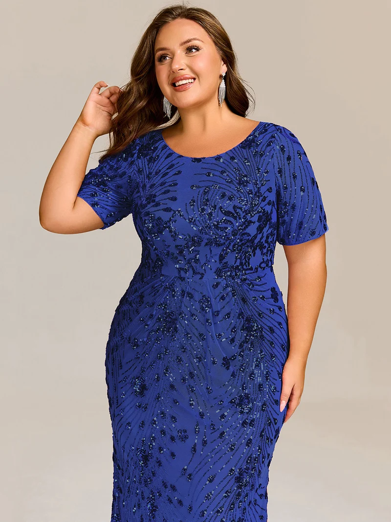 pretty HAYLEN|Robe de mariée formelle à paillettes grande taille