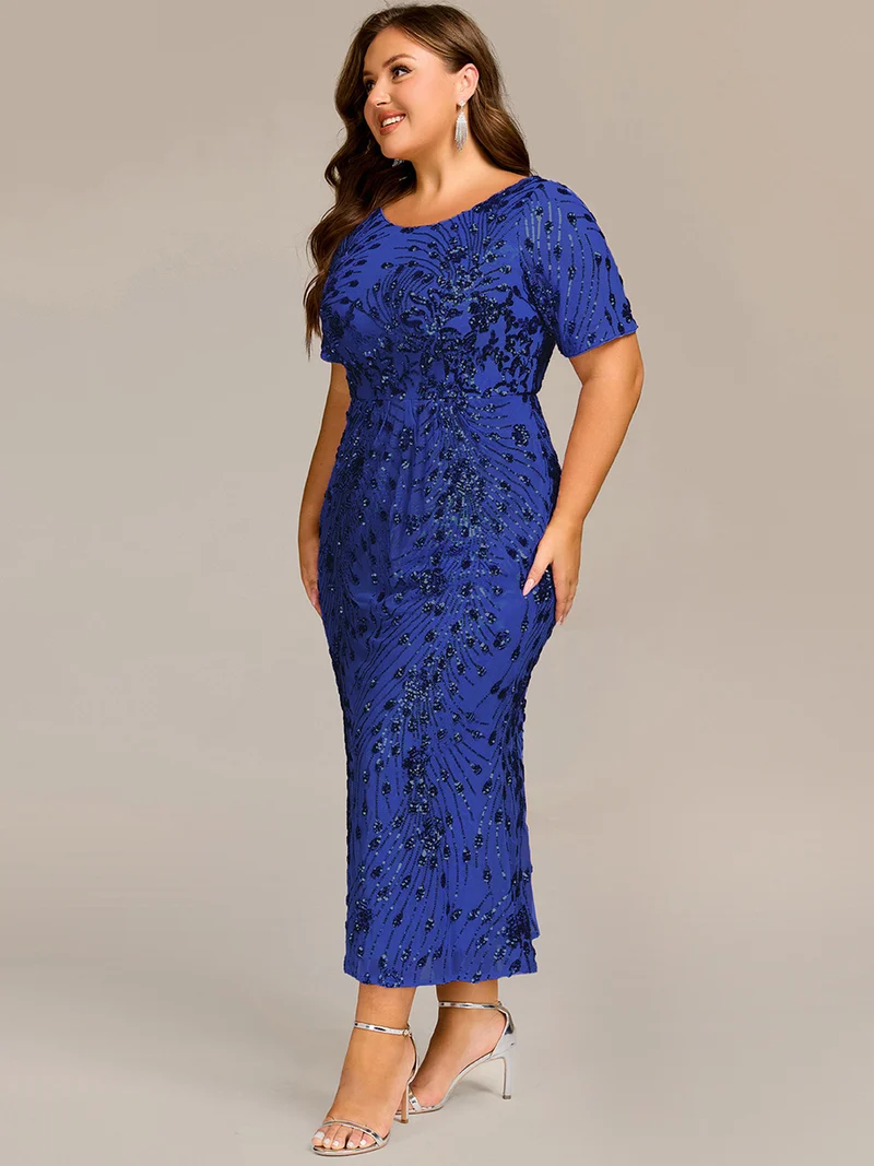 pretty HAYLEN|Robe de mariée formelle à paillettes grande taille
