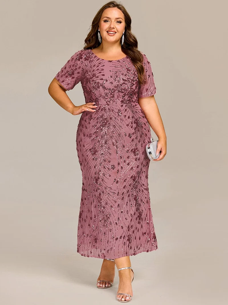 pretty HAYLEN|Robe de mariée formelle à paillettes grande taille