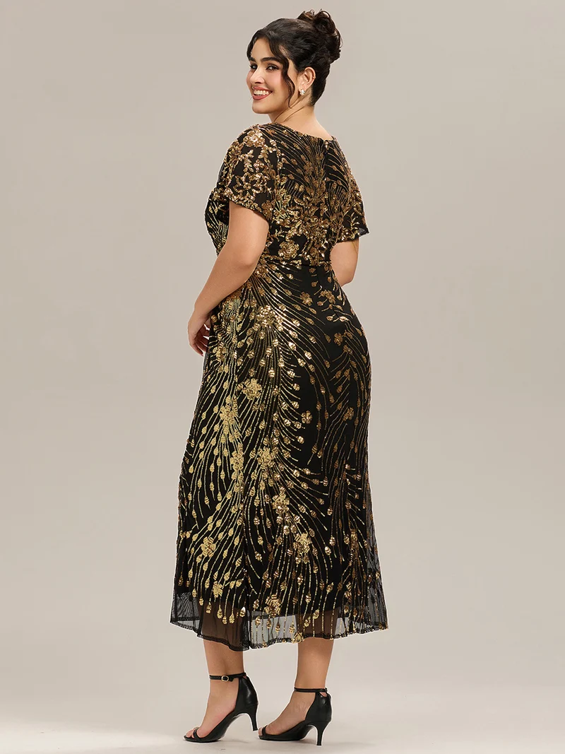 ever PALMER|Robe de soirée sirène à sequins grande taille
