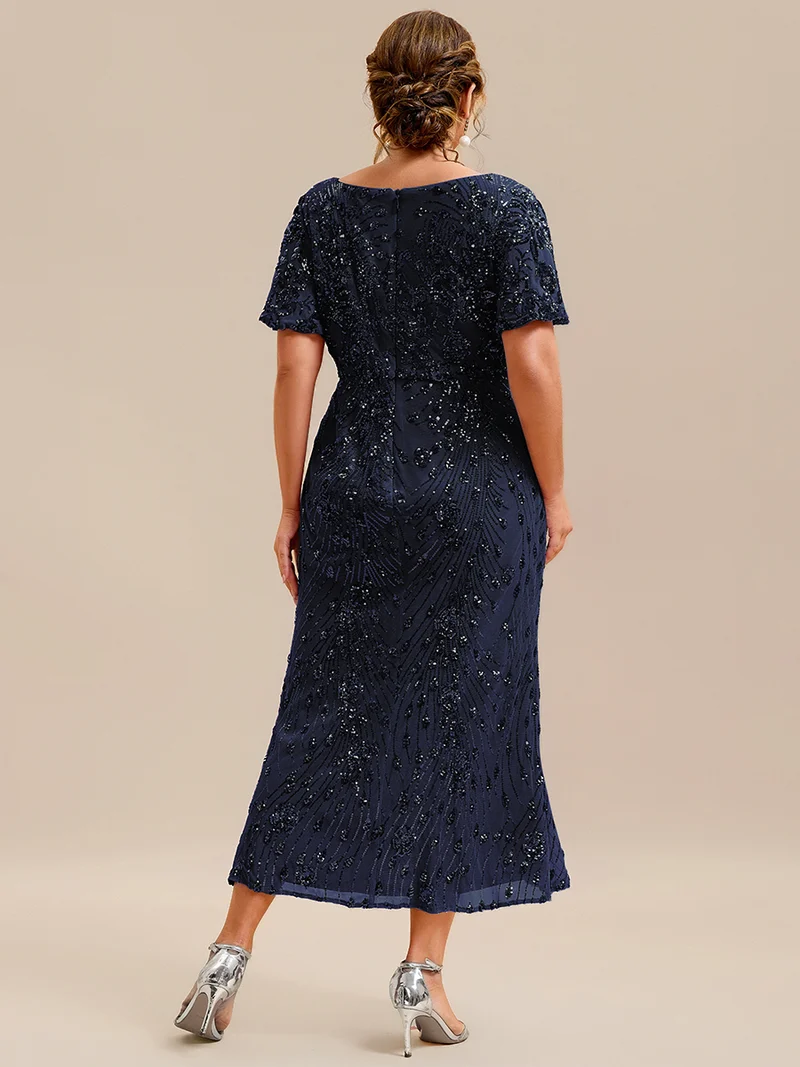 ever PALMER|Robe de soirée sirène à sequins grande taille