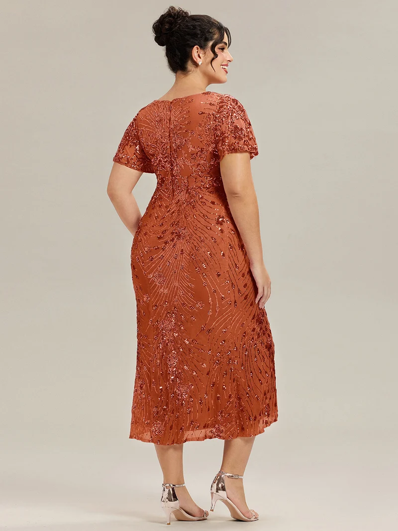 ever PALMER|Robe de soirée sirène à sequins grande taille