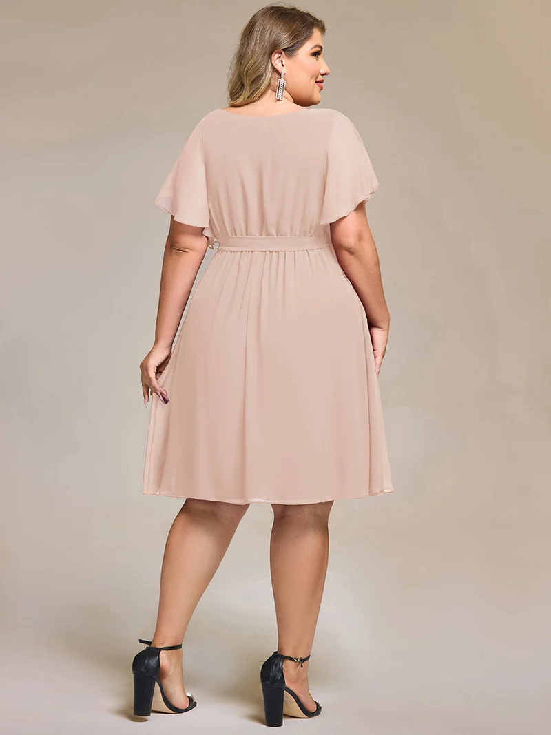 pretty HARLOW|Robe demoiselle d'honneur à taille nouée grande taille