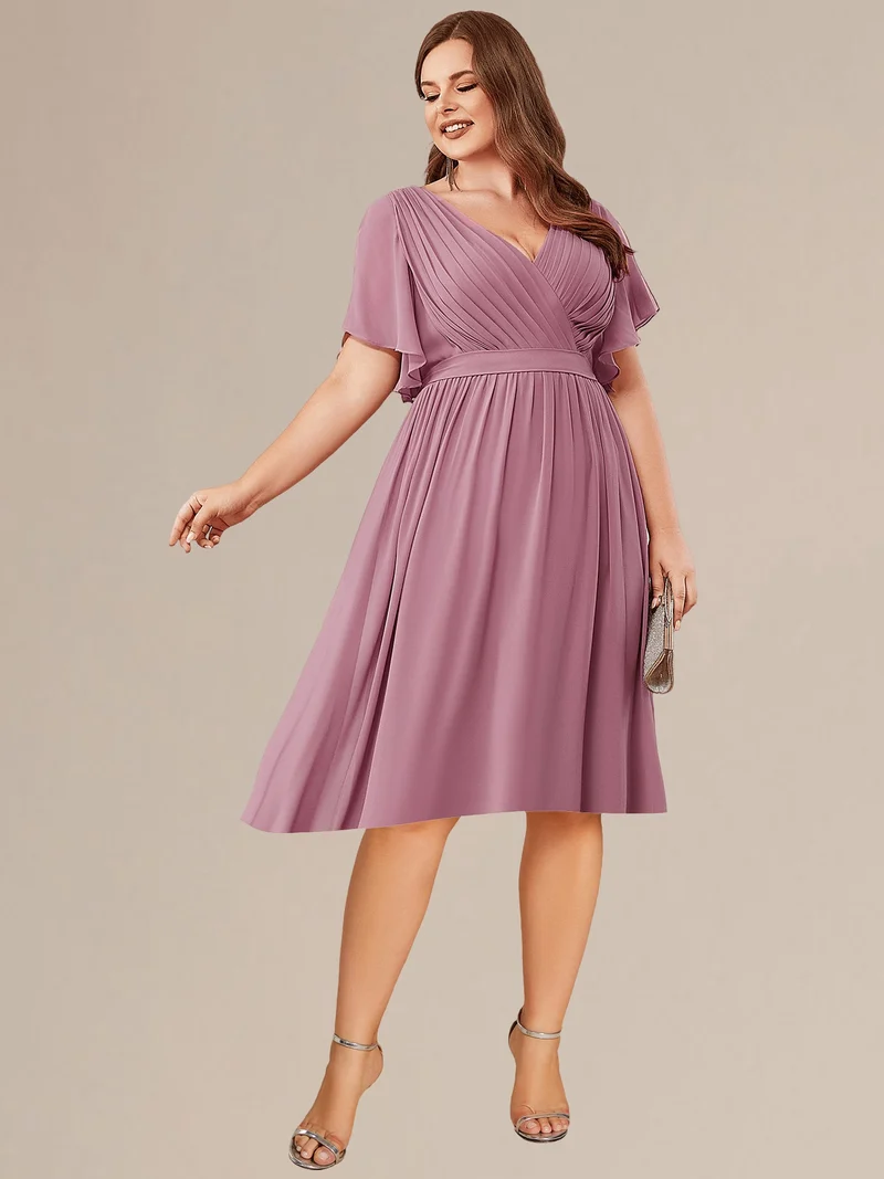 pretty HARLOW|Robe demoiselle d'honneur à taille nouée grande taille