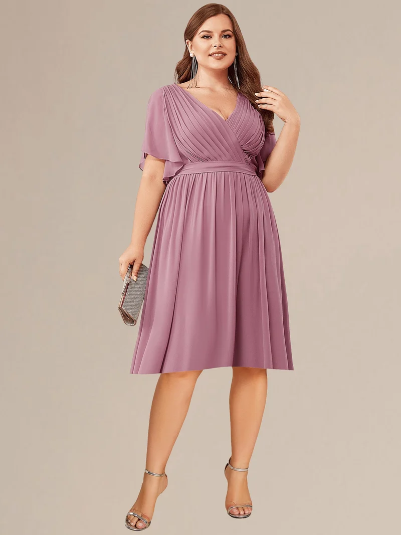 pretty HARLOW|Robe demoiselle d'honneur à taille nouée grande taille