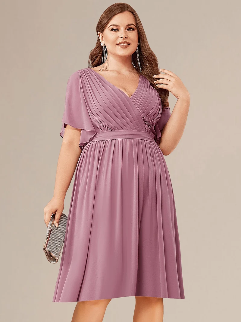 pretty HARLOW|Robe demoiselle d'honneur à taille nouée grande taille