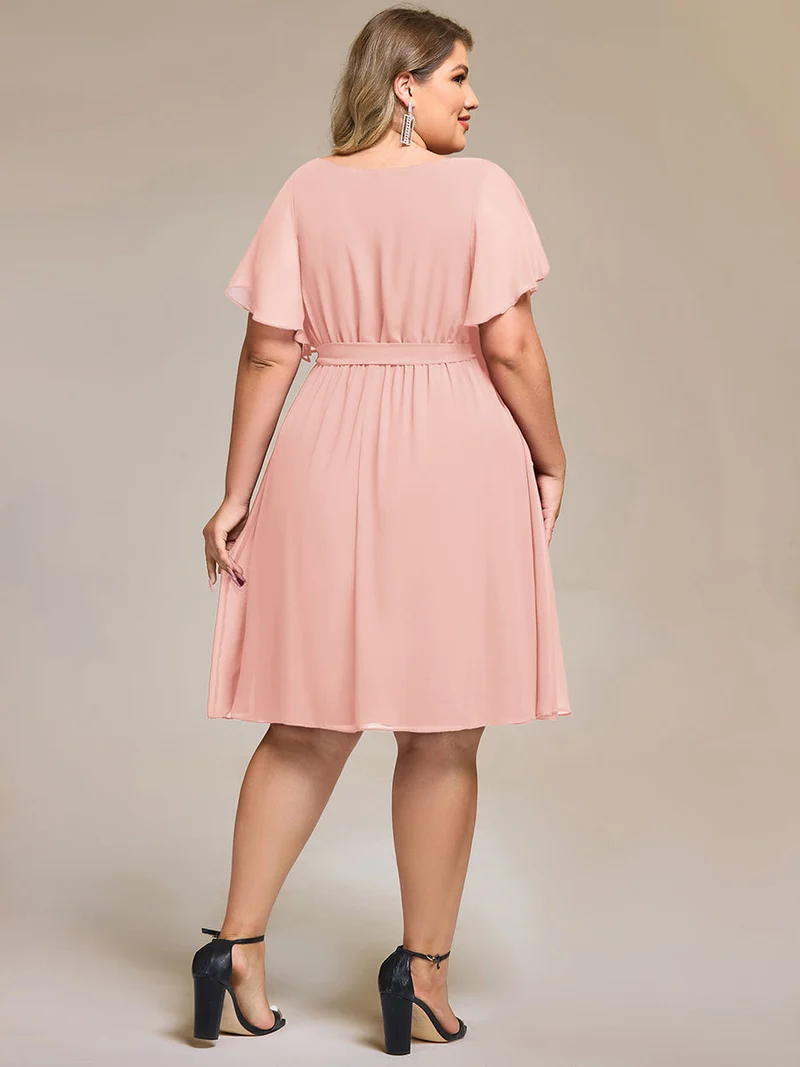 pretty HARLOW|Robe demoiselle d'honneur à taille nouée grande taille