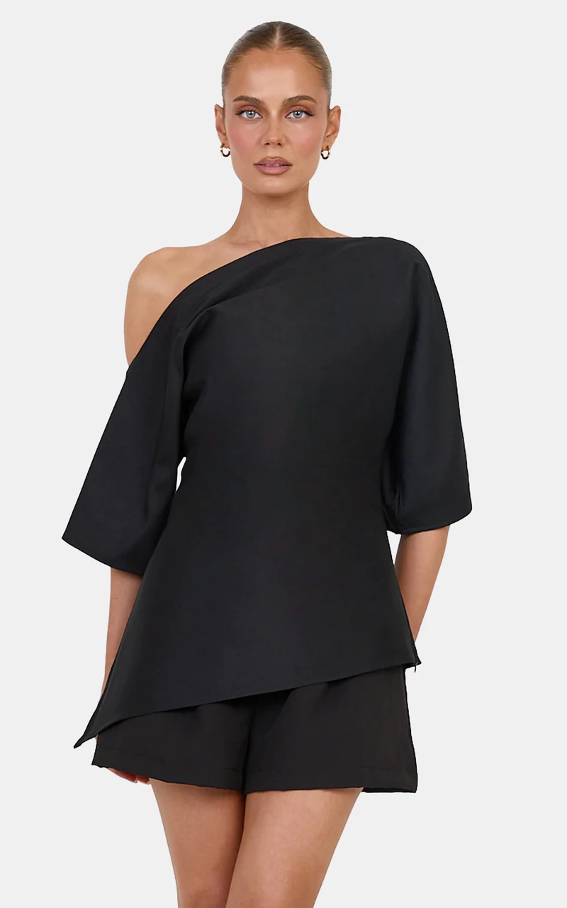 Victoria Shorts - Tailored A Line Shorts in Black
