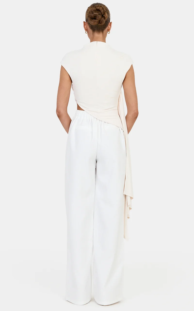 Victoria Pants - Relaxed Tailored Pants in Off White