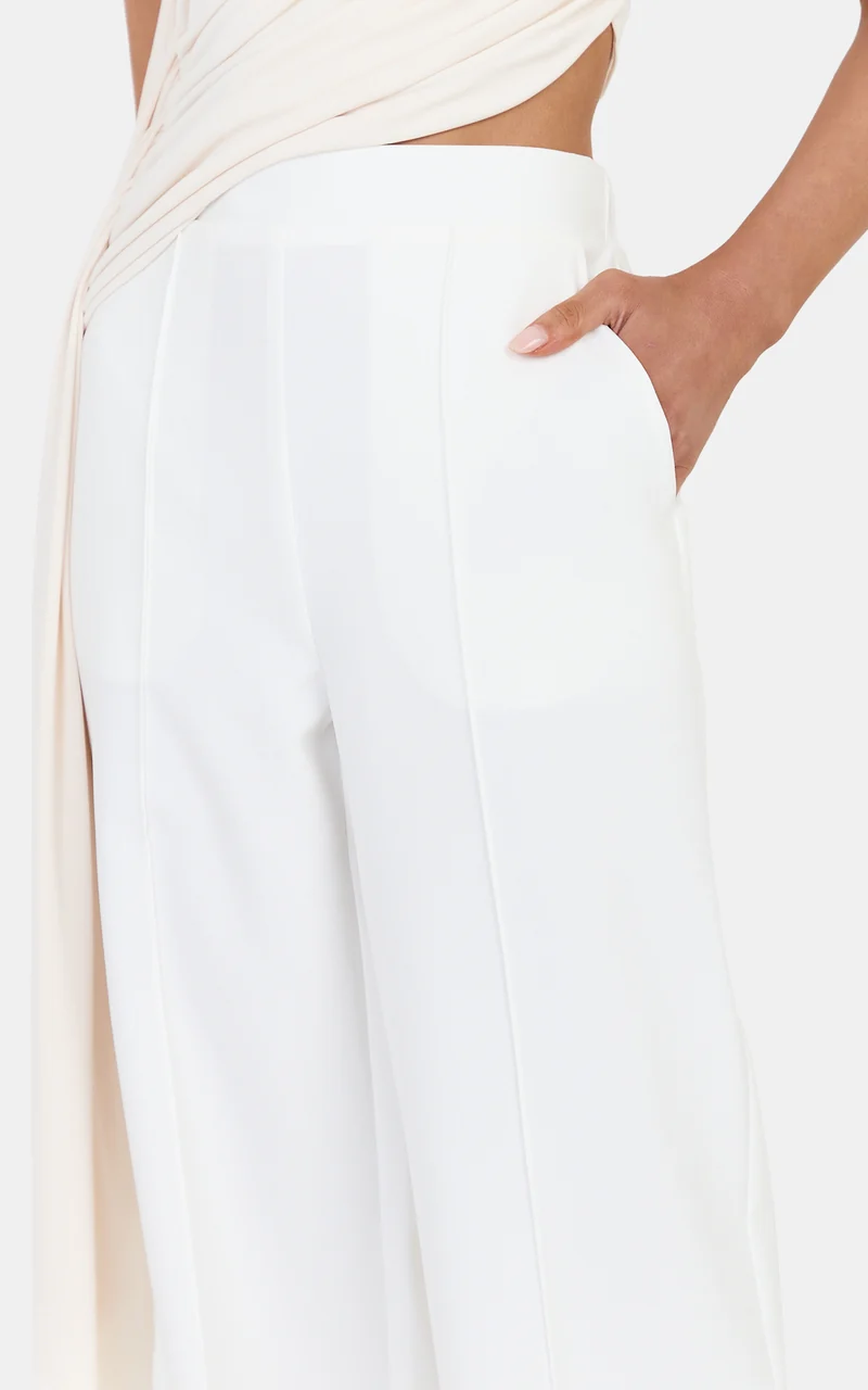 Victoria Pants - Relaxed Tailored Pants in Off White