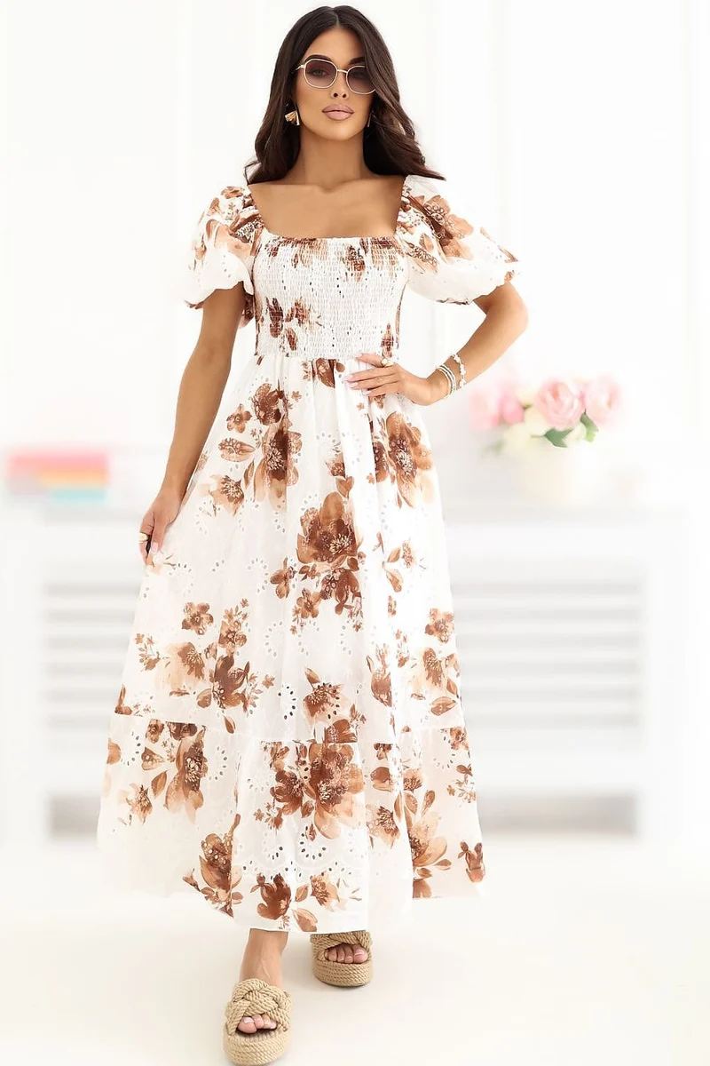 Robe fleurie bohème longue romantique