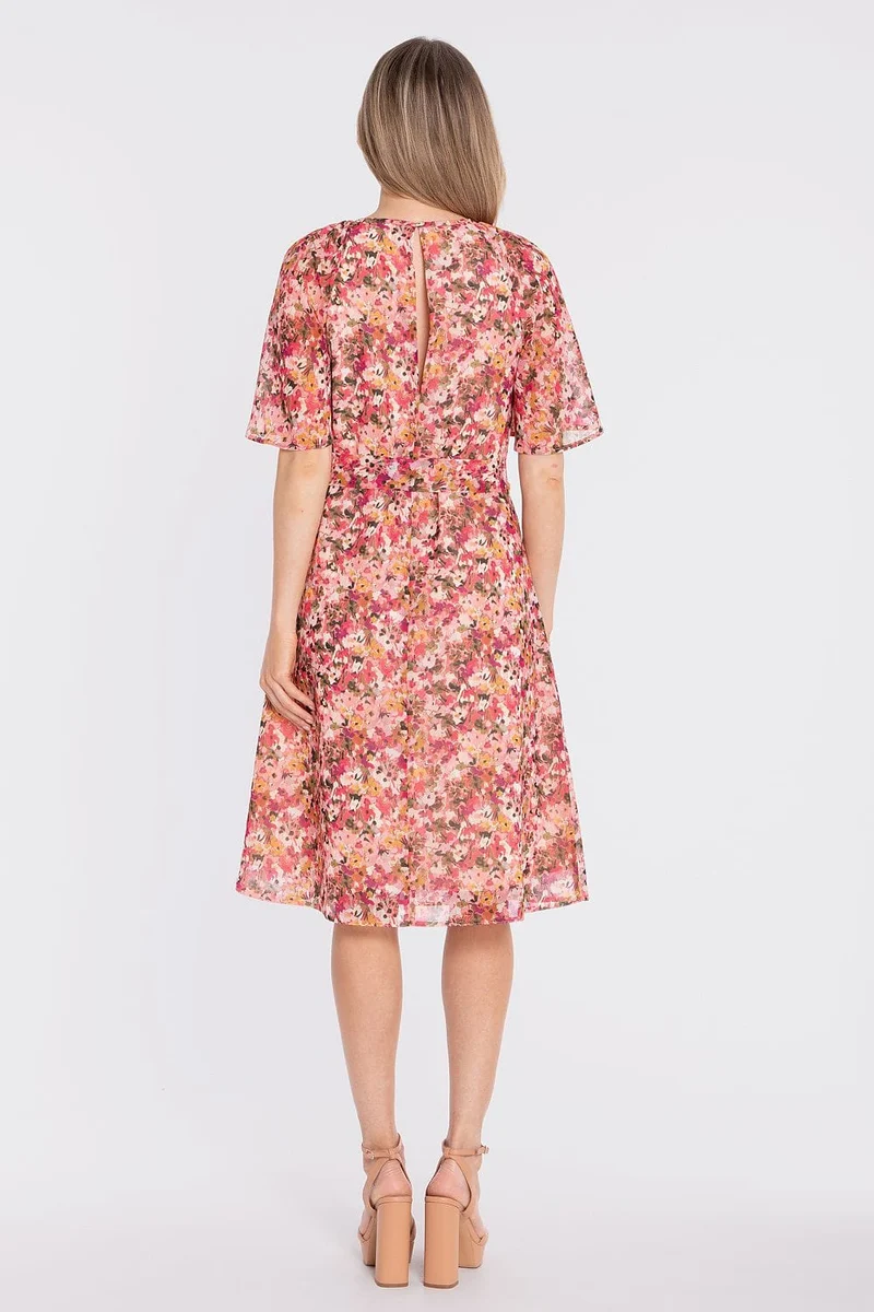 Robe fleurie d'été manches courtes