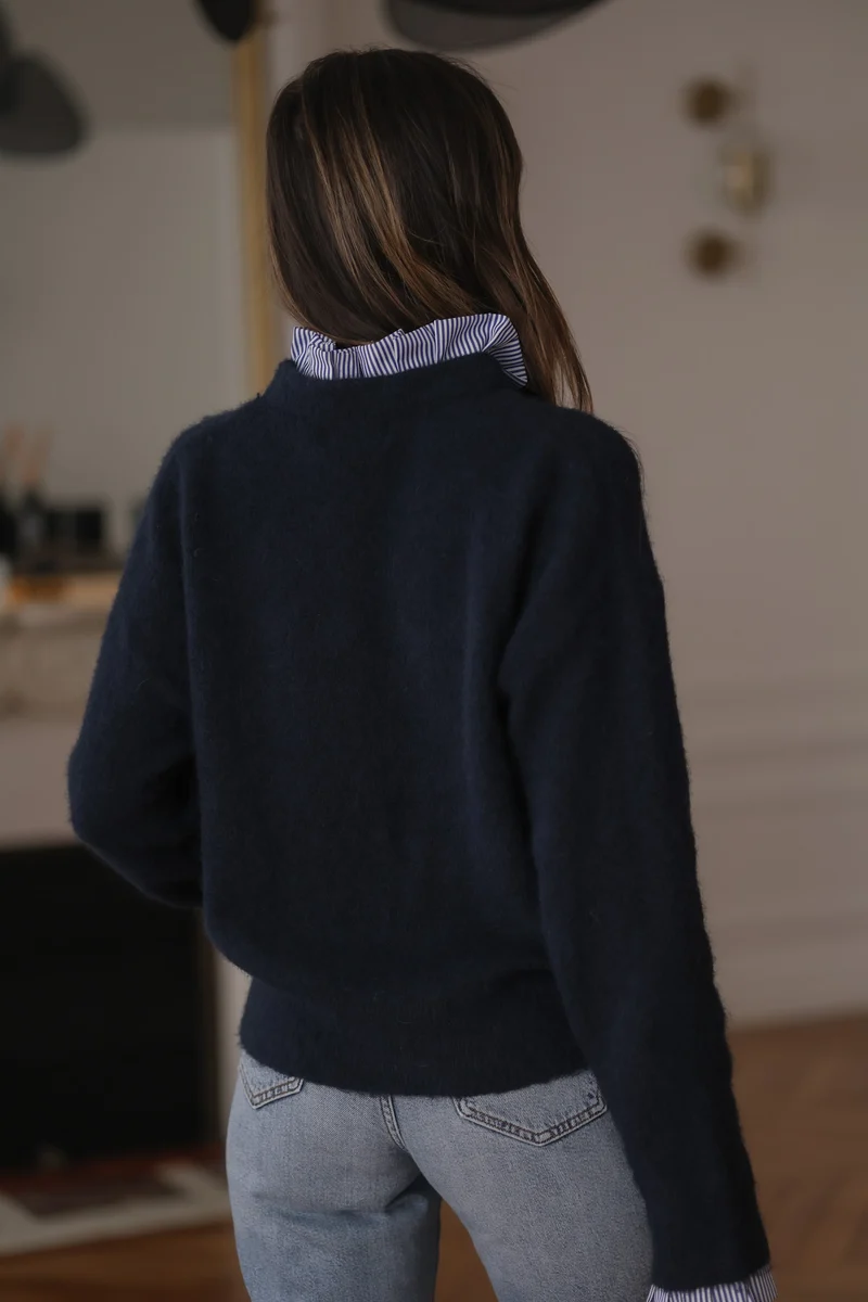 Pull Gaspard bleu marine