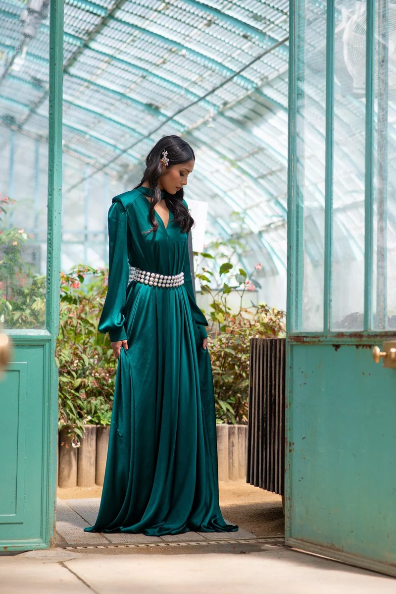 Vente Robe Laos verte