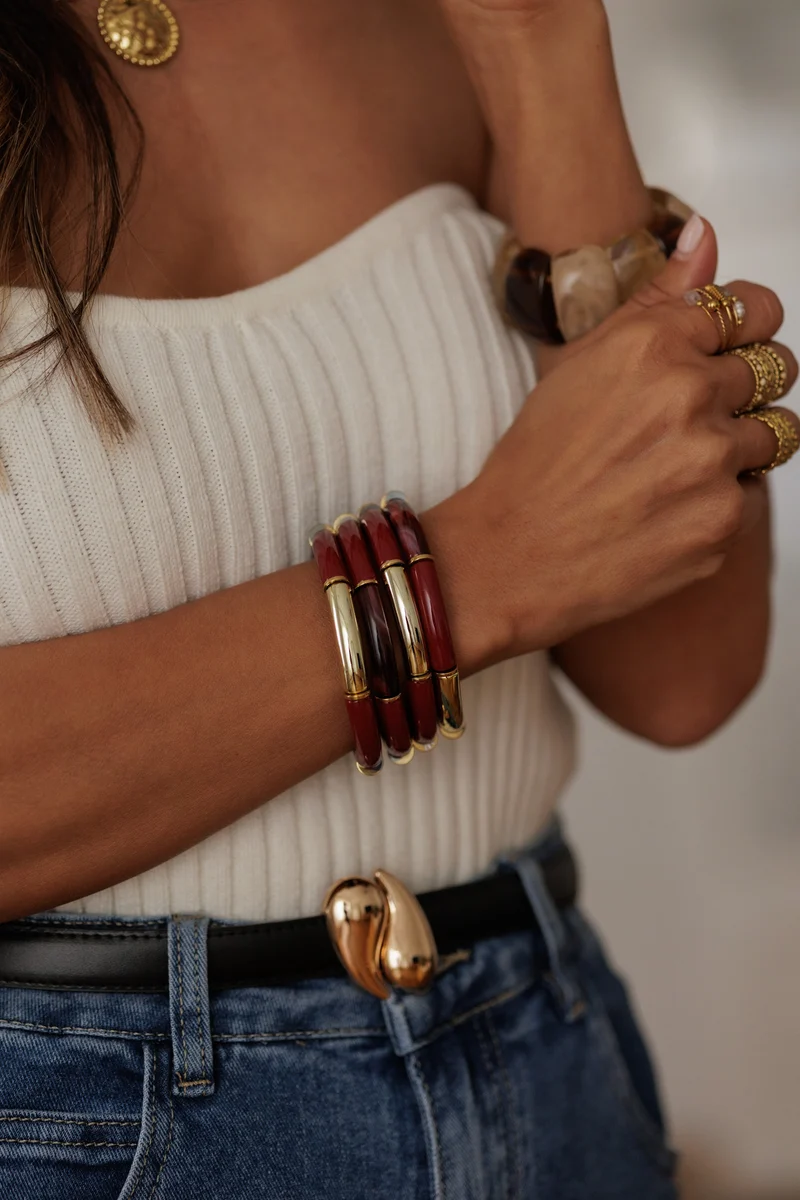 Bracelet Ambre bordeaux
