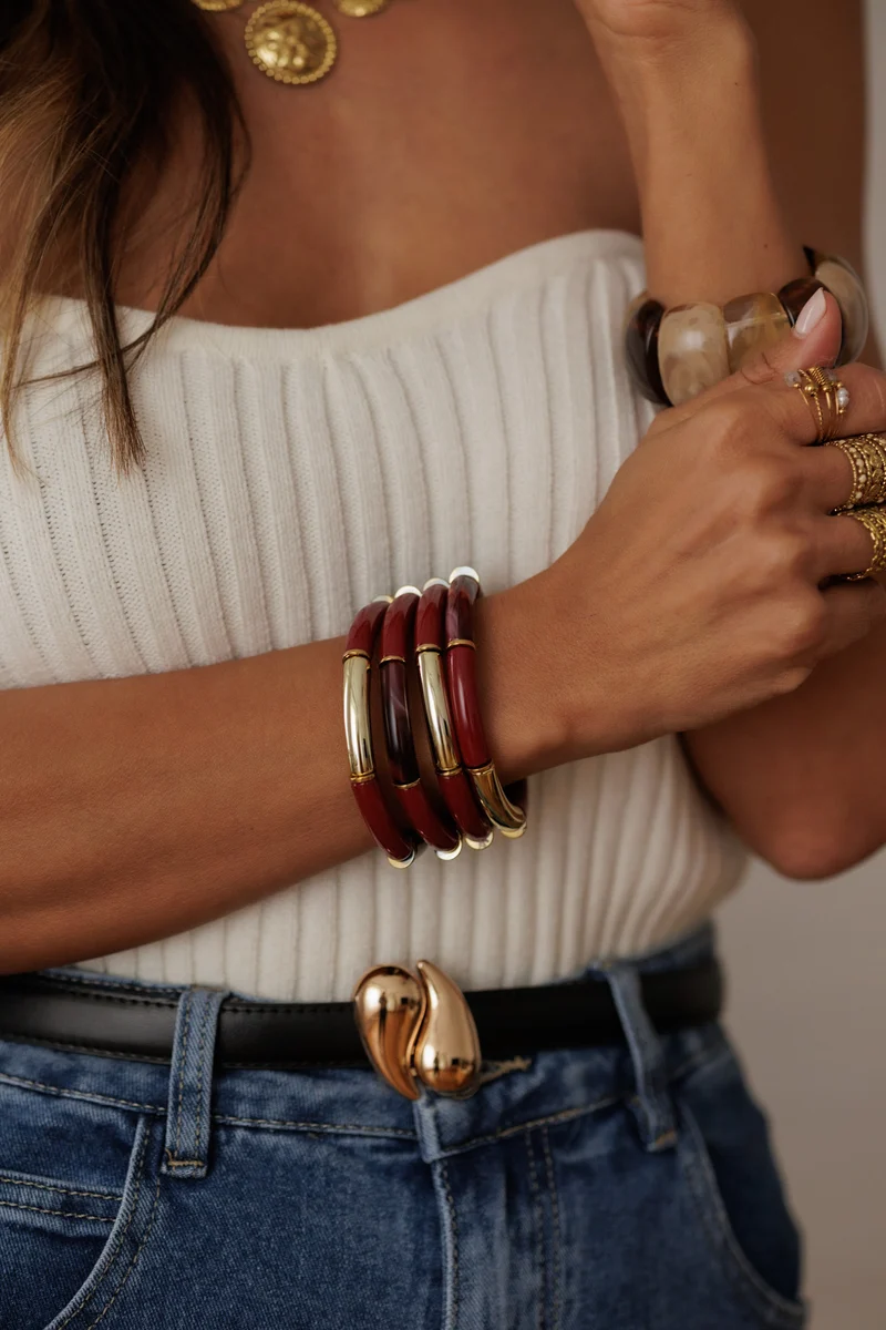 Bracelet Ambre bordeaux