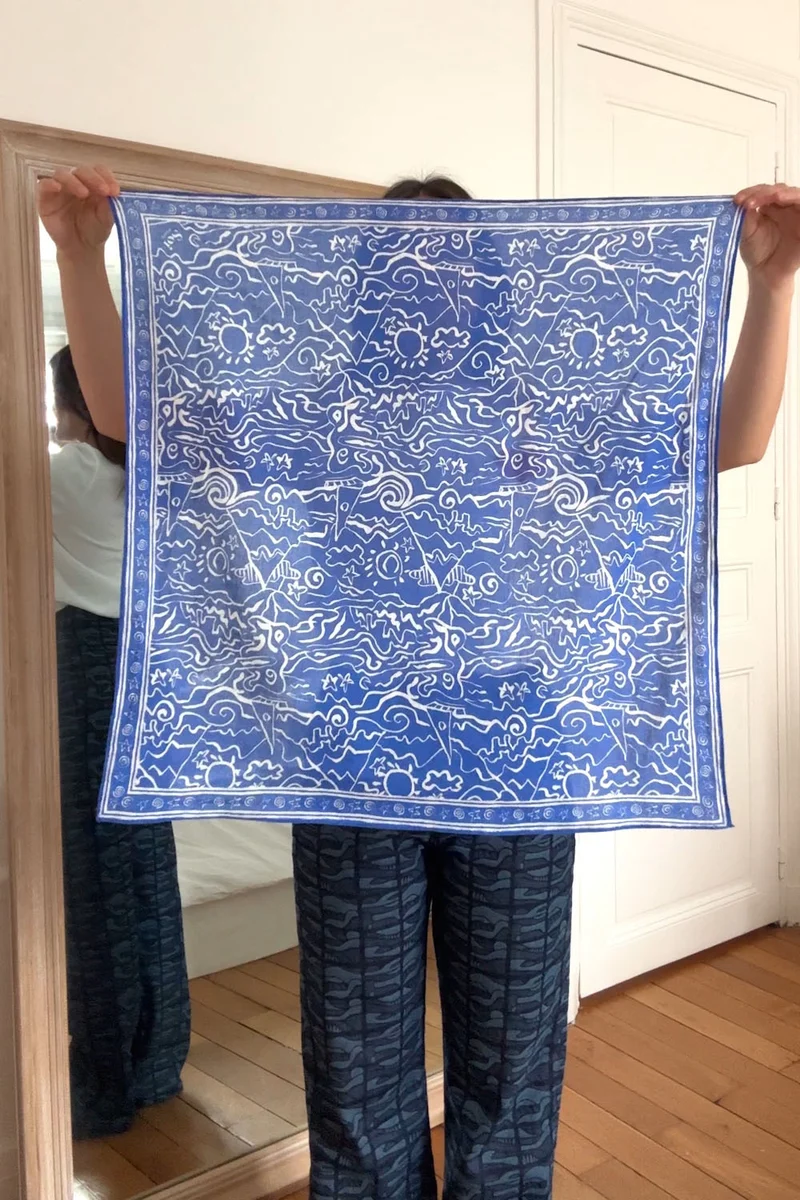 Foulard en coton Mykonos